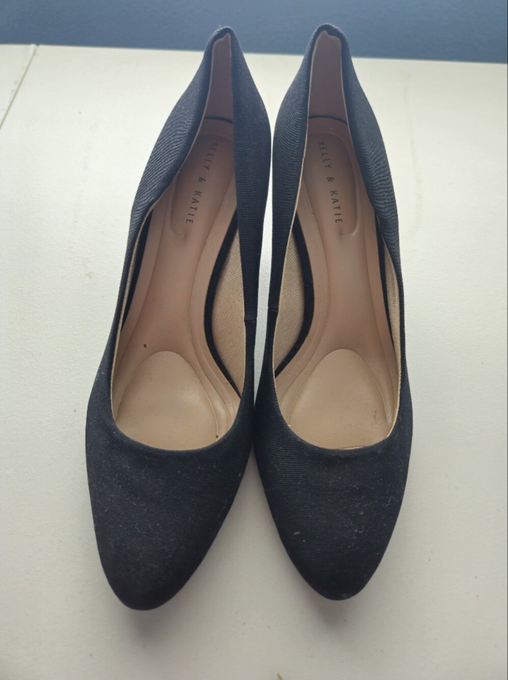 Kelly & Katie Black Pointed-Toe Pumps